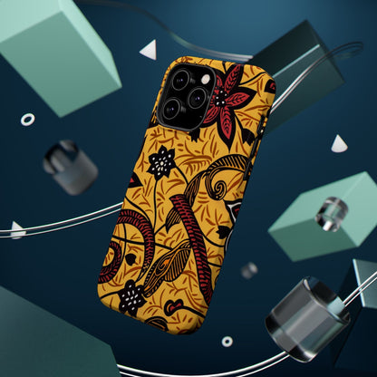 Floral Batik Magnetic Phone Case — Impact - Resistant iPhone Cover - DIGITAL X
