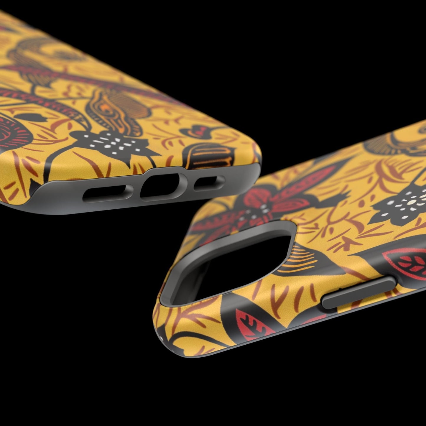 Floral Batik Magnetic Phone Case — Impact - Resistant iPhone Cover - DIGITAL X