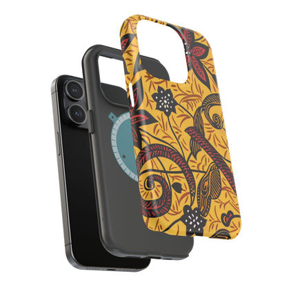 Floral Batik Magnetic Phone Case — Impact - Resistant iPhone Cover - DIGITAL X