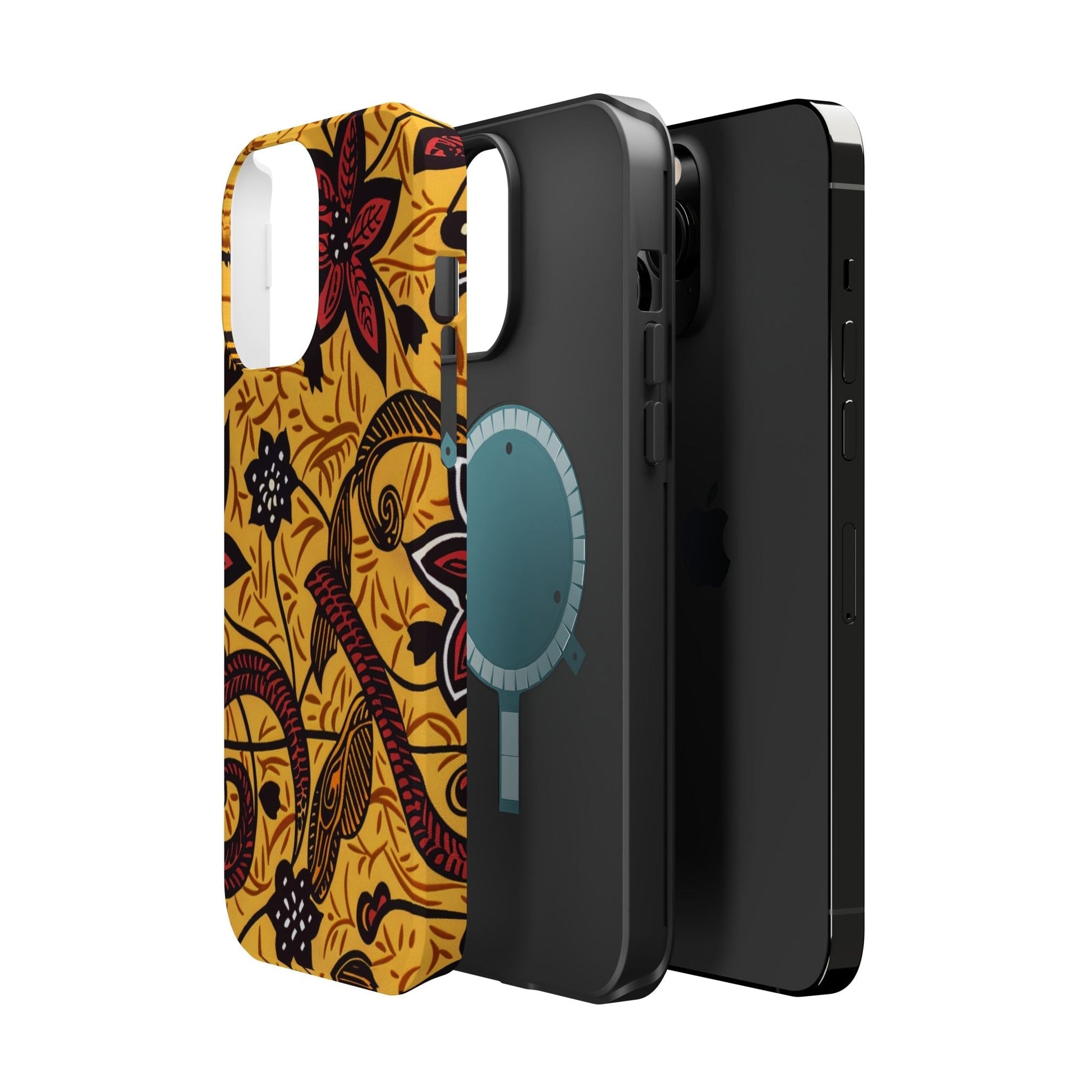 Floral Batik Magnetic Phone Case — Impact - Resistant iPhone Cover - DIGITAL X