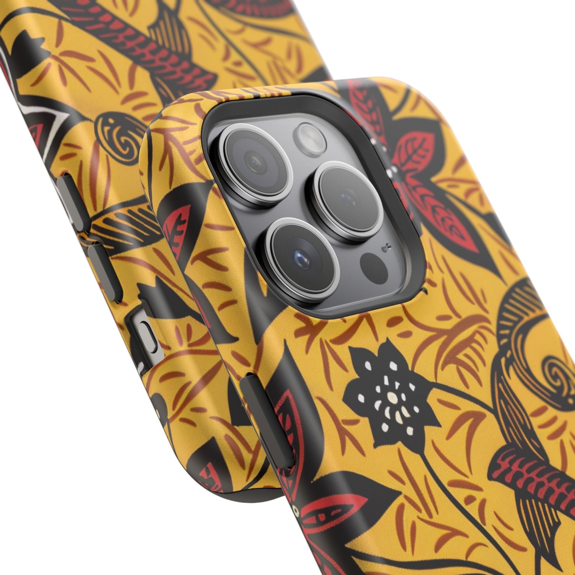 Floral Batik Magnetic Phone Case — Impact - Resistant iPhone Cover - DIGITAL X
