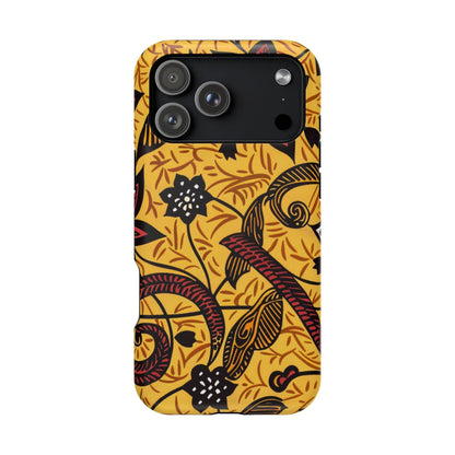 Floral Batik Magnetic Phone Case — Impact - Resistant iPhone Cover - DIGITAL X