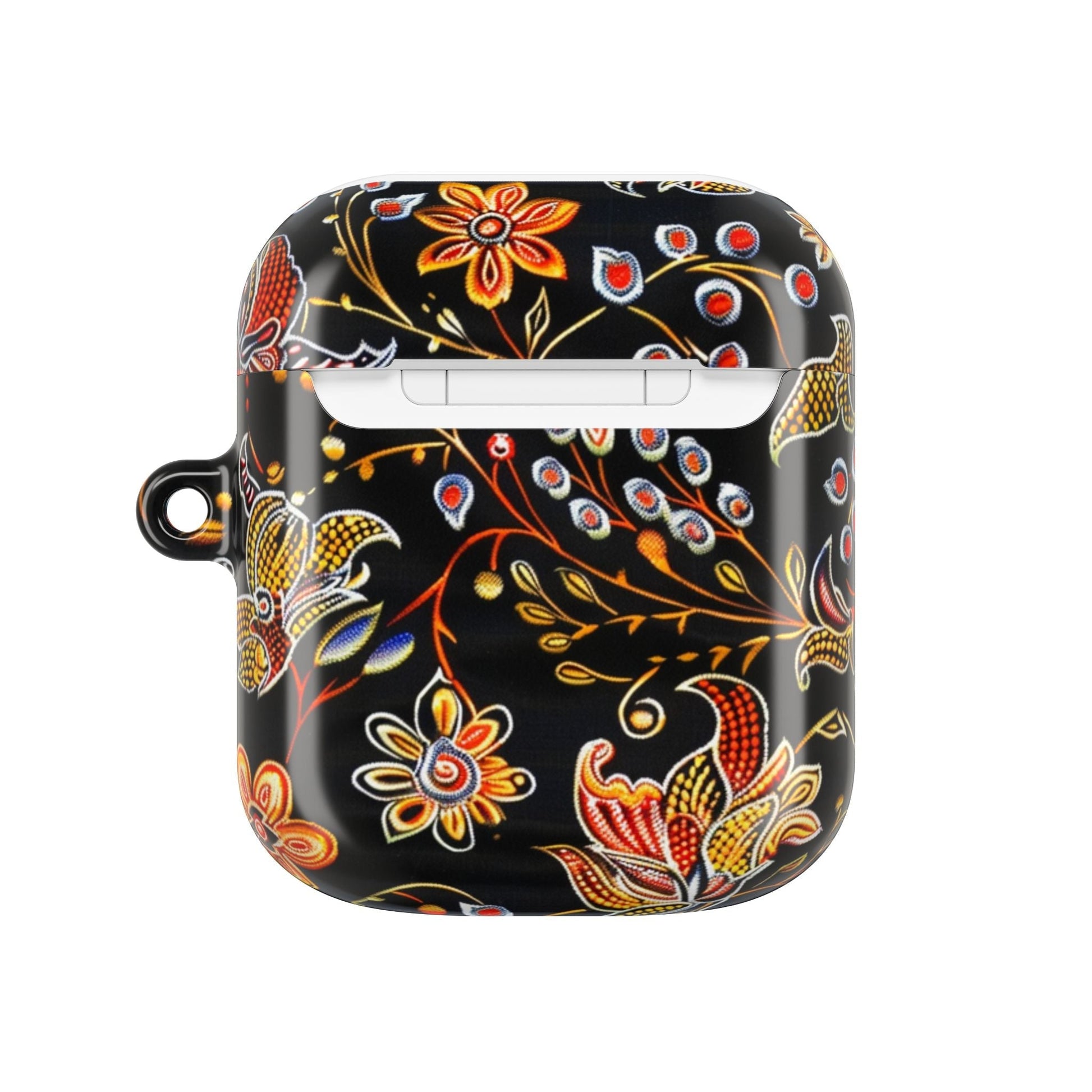 Floral Black AirPods Case – Vintage Paisley Protective Cover - DIGITAL X