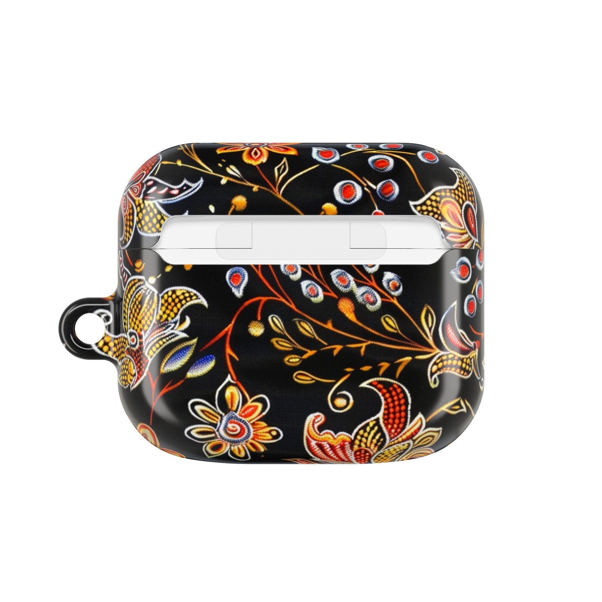 Floral Black AirPods Case – Vintage Paisley Protective Cover - DIGITAL X