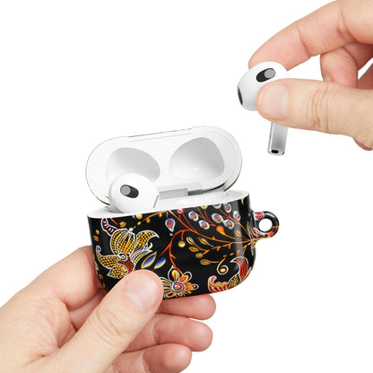 Floral Black AirPods Case – Vintage Paisley Protective Cover - DIGITAL X