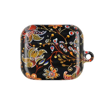 Floral Black AirPods Case – Vintage Paisley Protective Cover - DIGITAL X
