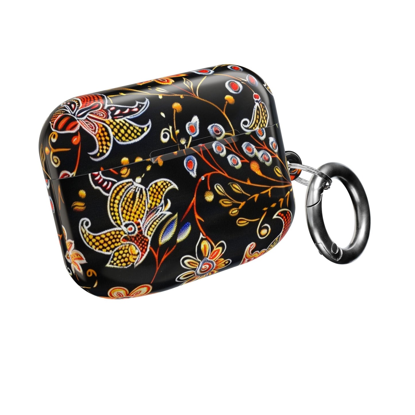 Floral Black AirPods Case – Vintage Paisley Protective Cover - DIGITAL X