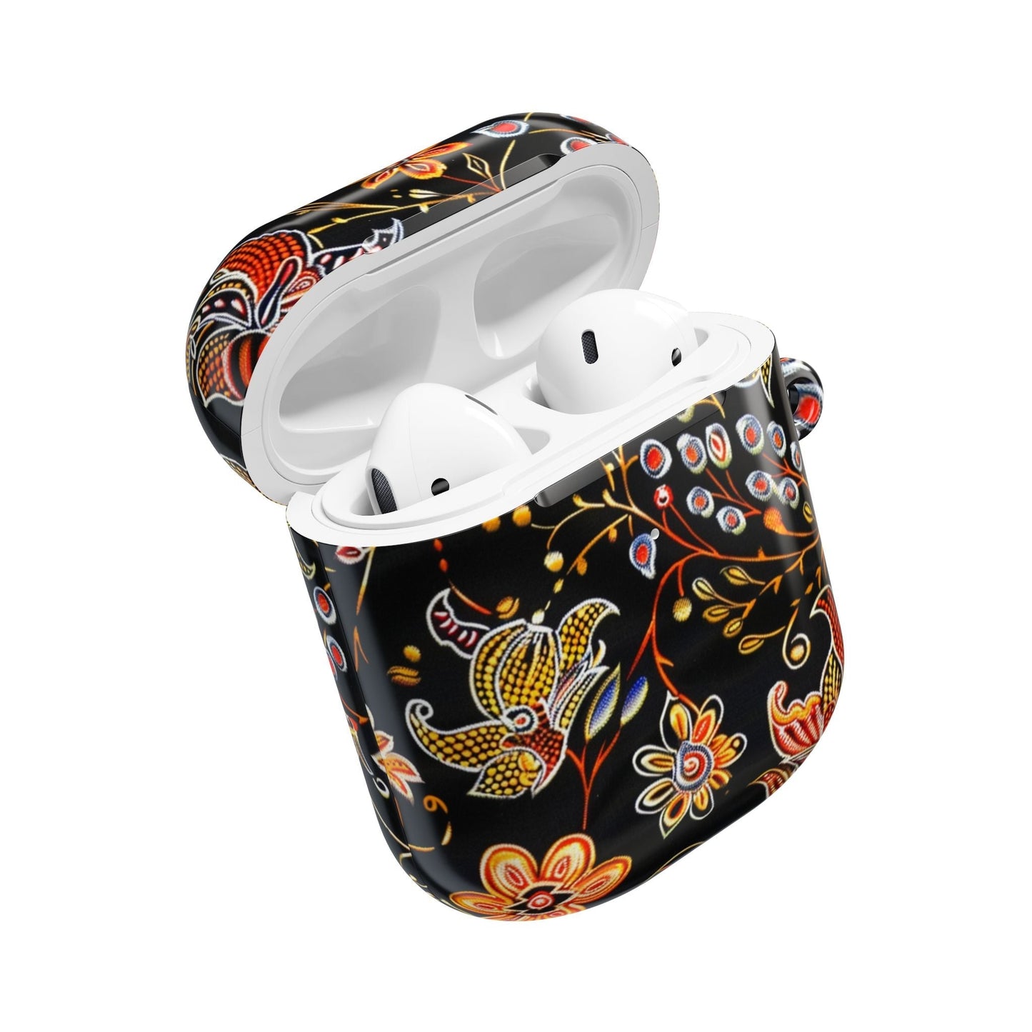 Floral Black AirPods Case – Vintage Paisley Protective Cover - DIGITAL X