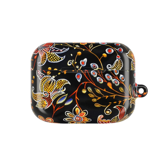 Floral Black AirPods Case – Vintage Paisley Protective Cover - DIGITAL X