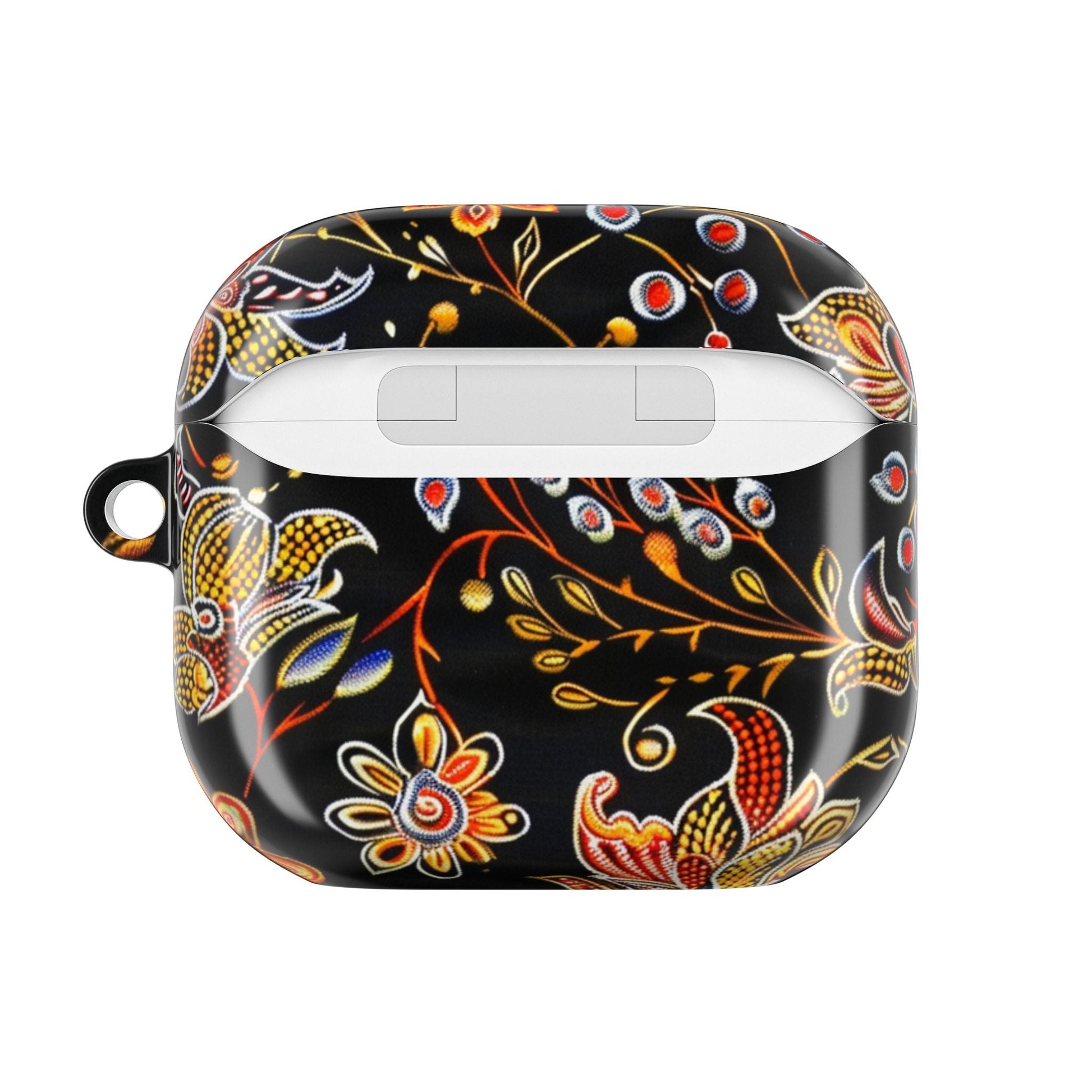 Floral Black AirPods Case – Vintage Paisley Protective Cover - DIGITAL X