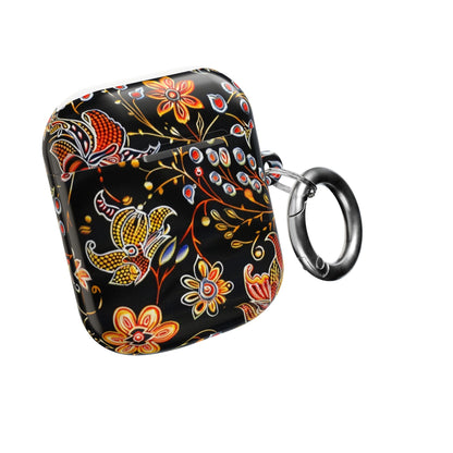 Floral Black AirPods Case – Vintage Paisley Protective Cover - DIGITAL X