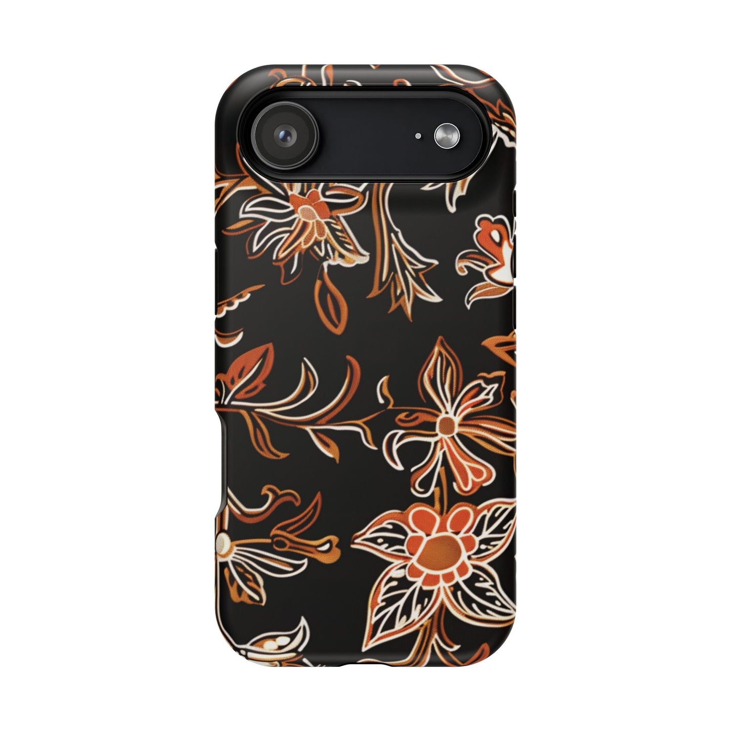 Floral Black & Copper Phone Case — Magnetic Impact - Resistant - DIGITAL X