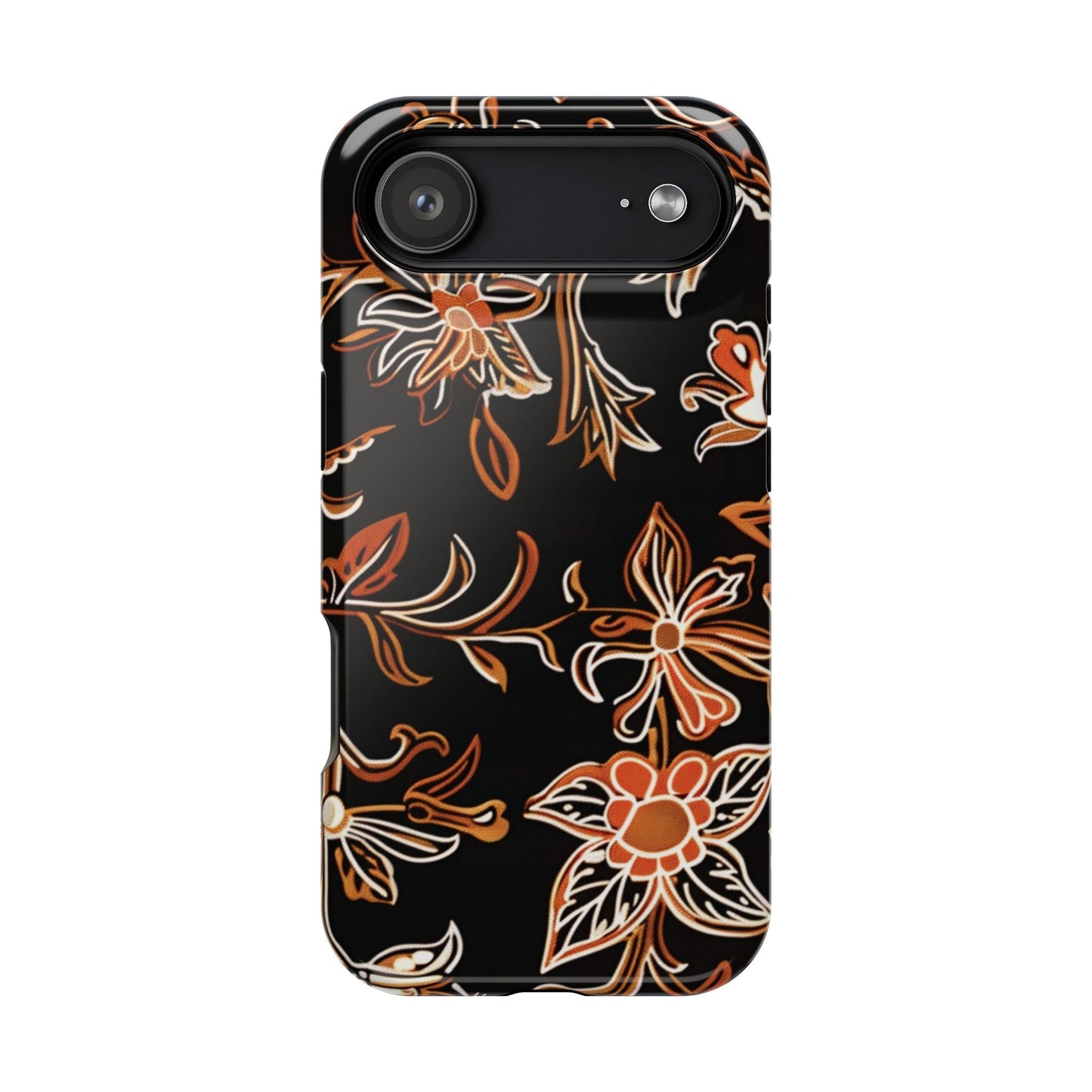 Floral Black & Copper Phone Case — Magnetic Impact - Resistant - DIGITAL X