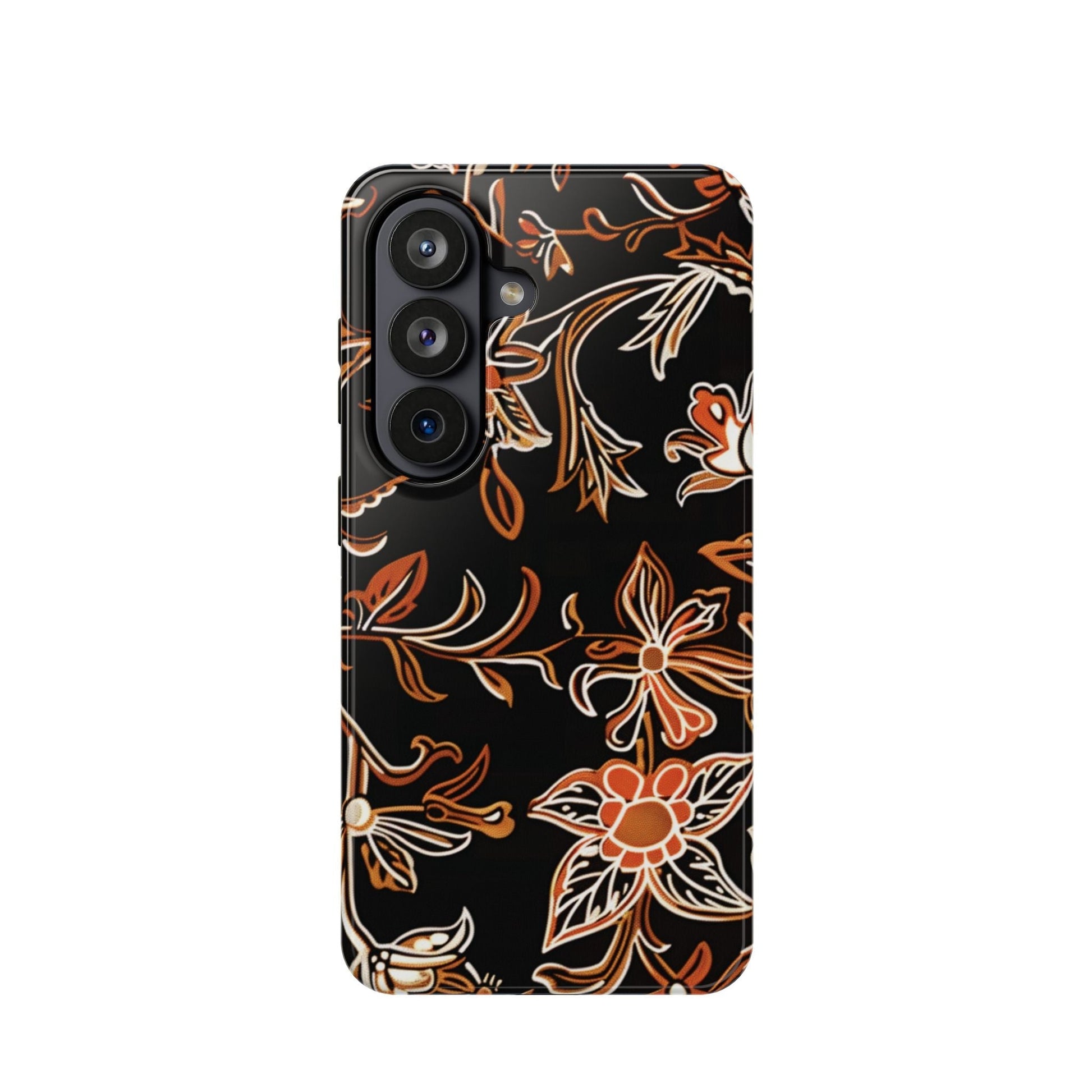 Floral Black & Copper Phone Case — Magnetic Impact - Resistant - DIGITAL X
