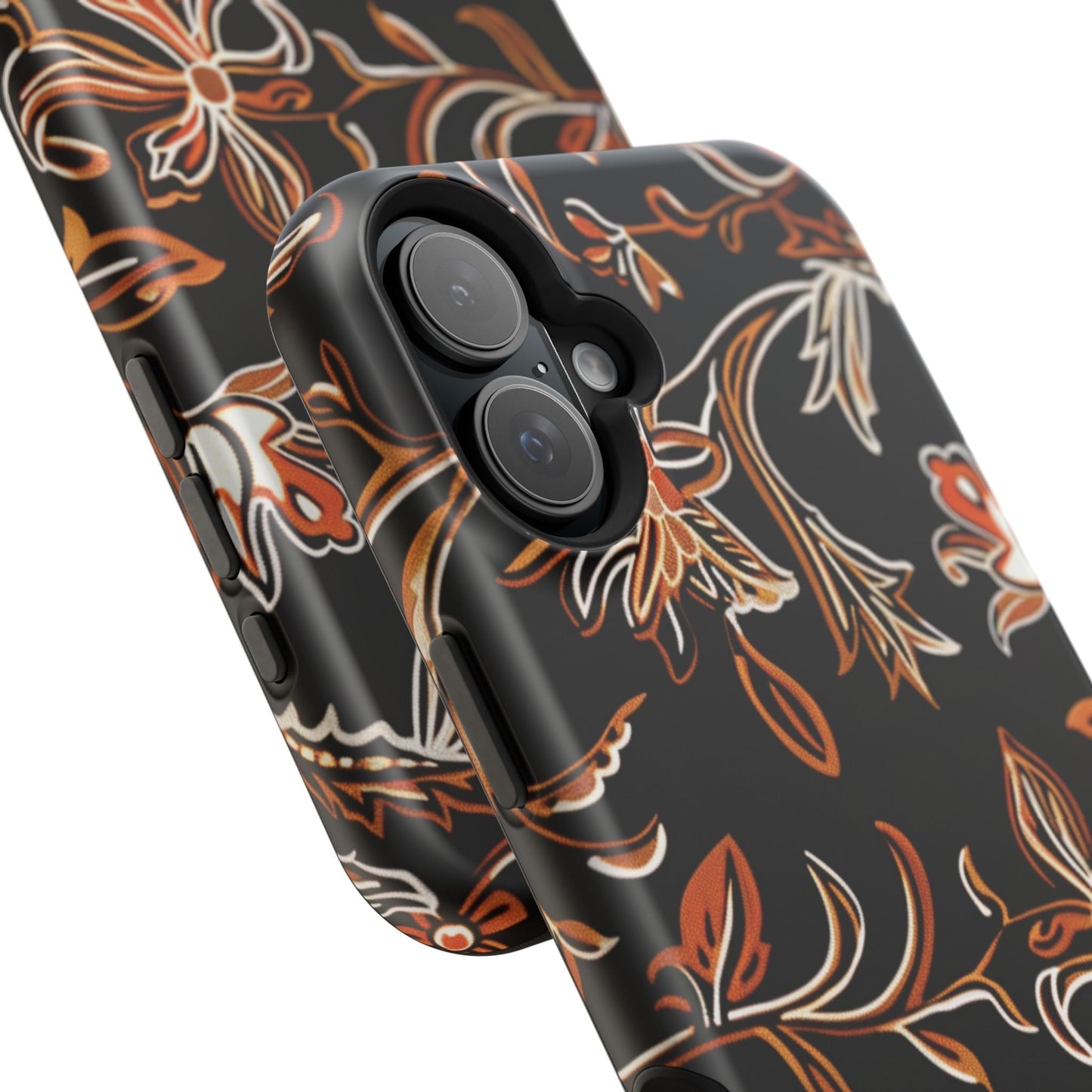 Floral Black & Copper Phone Case — Magnetic Impact - Resistant - DIGITAL X