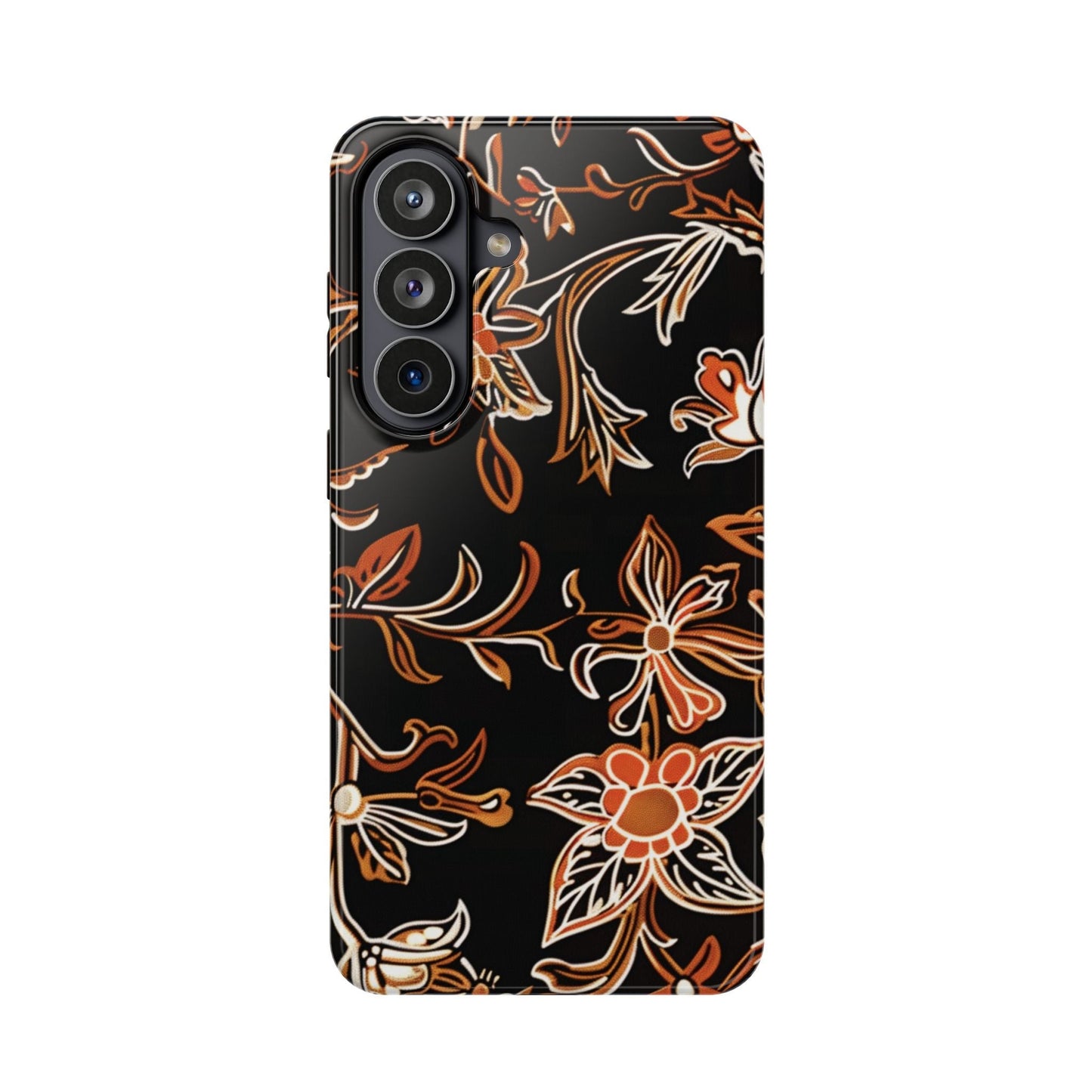 Floral Black & Copper Phone Case — Magnetic Impact - Resistant - DIGITAL X