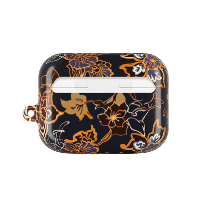 Floral Black & Gold AirPod Case — Elegant Vintage Flower Protective Cover - DIGITAL X