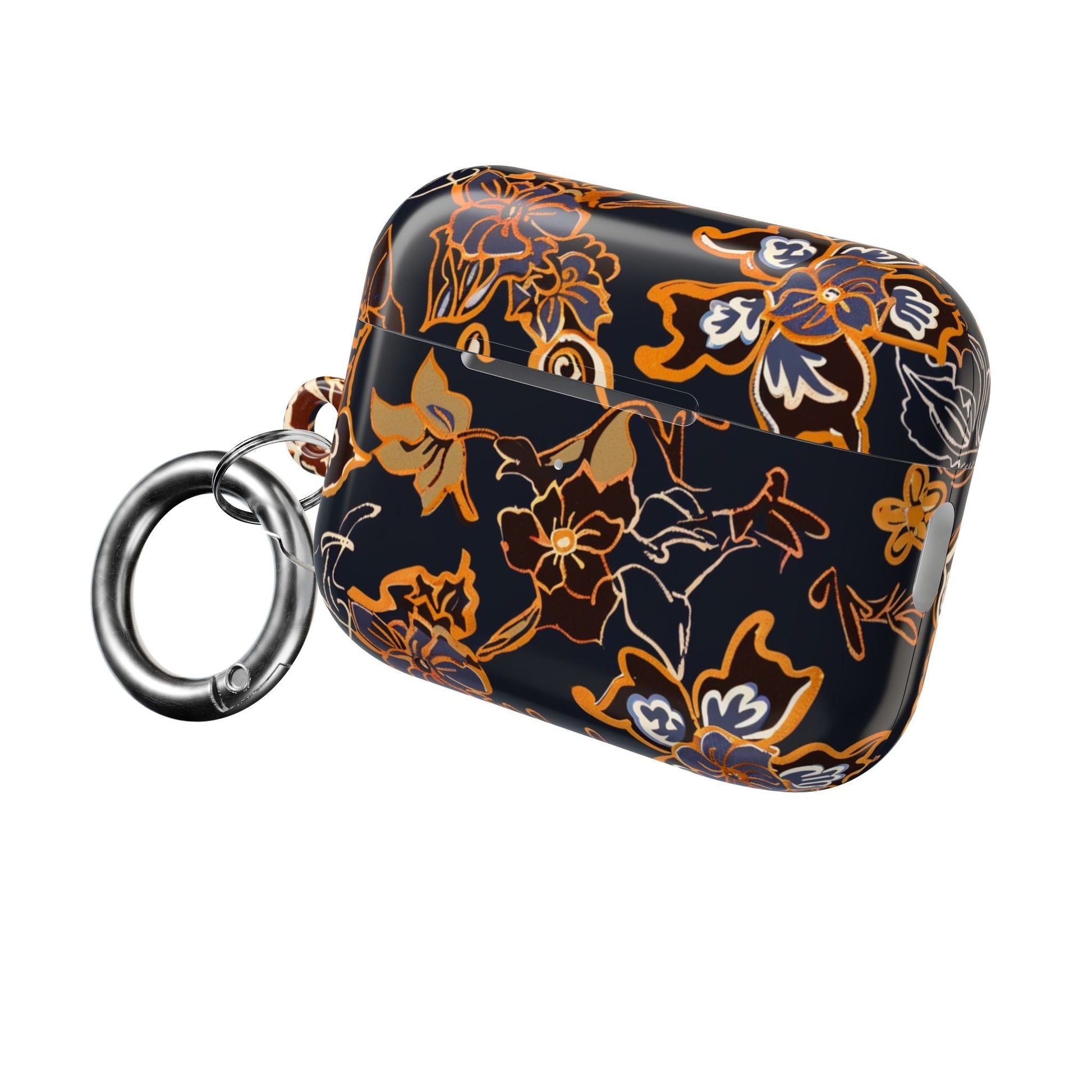 Floral Black & Gold AirPod Case — Elegant Vintage Flower Protective Cover - DIGITAL X