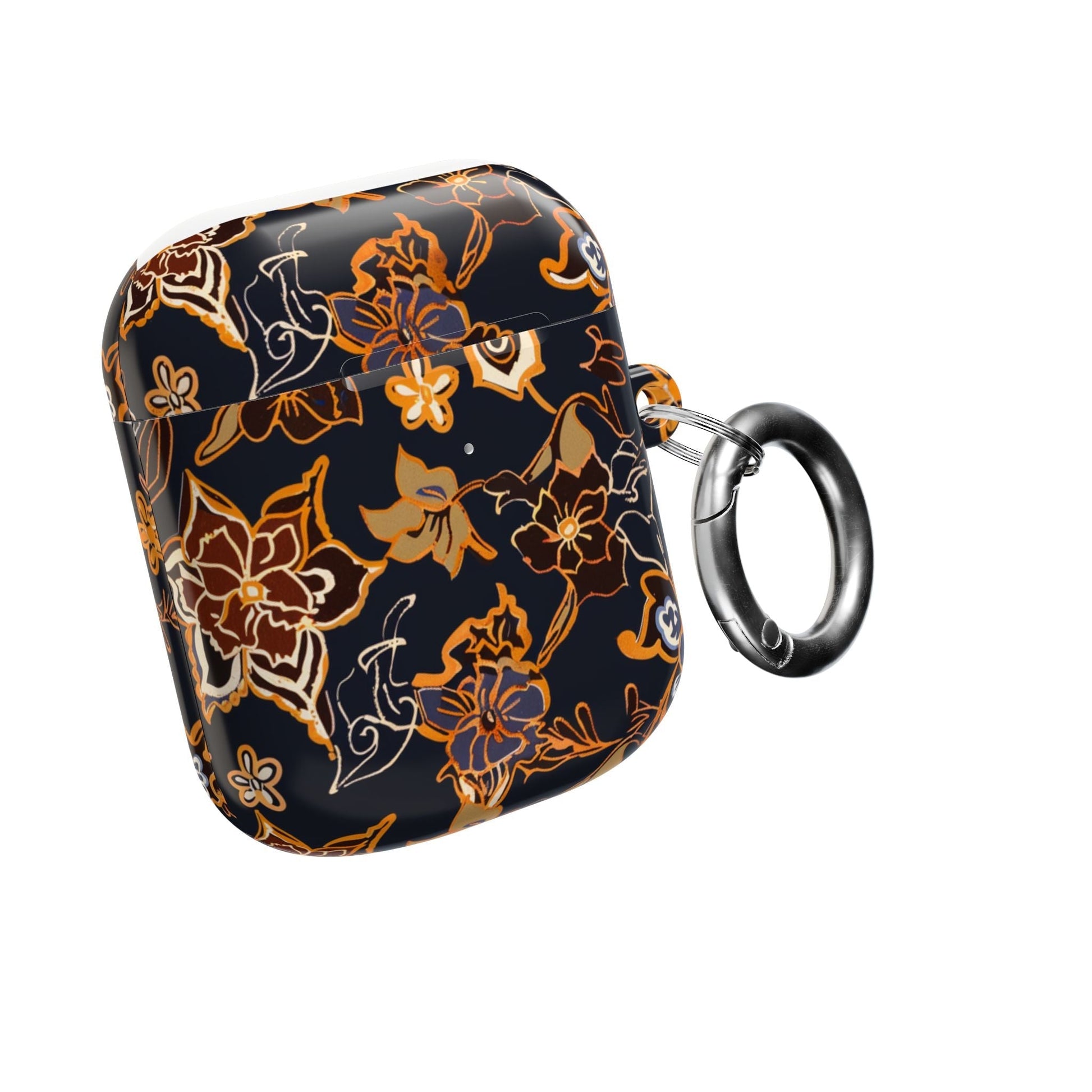Floral Black & Gold AirPod Case — Elegant Vintage Flower Protective Cover - DIGITAL X