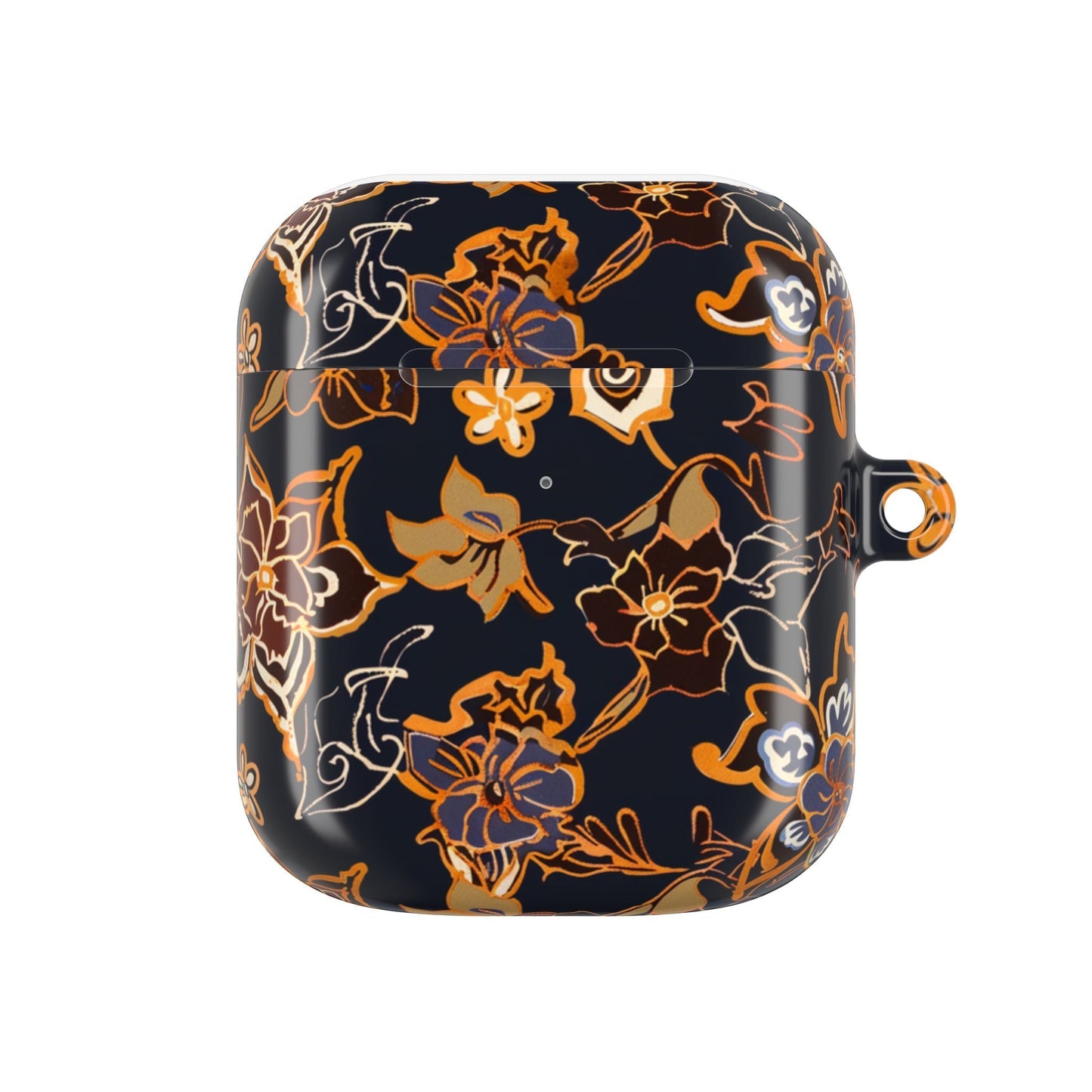 Floral Black & Gold AirPod Case — Elegant Vintage Flower Protective Cover - DIGITAL X