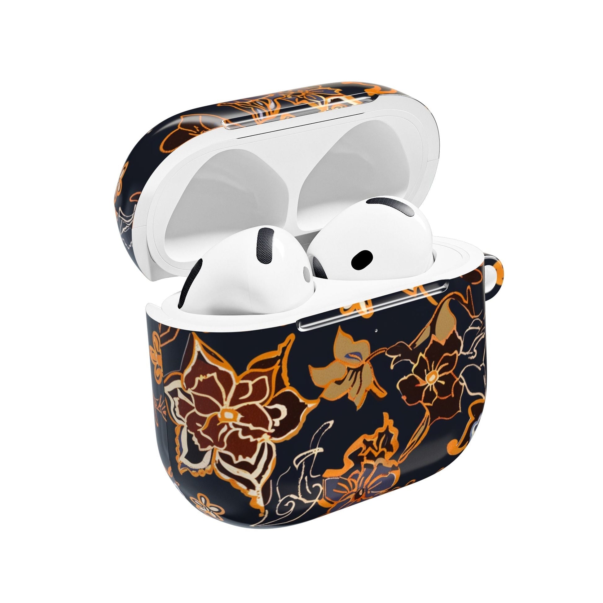 Floral Black & Gold AirPod Case — Elegant Vintage Flower Protective Cover - DIGITAL X