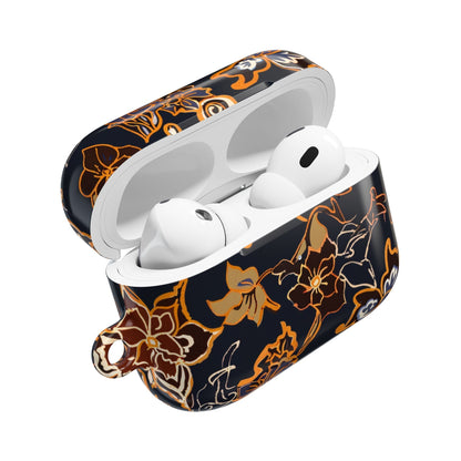 Floral Black & Gold AirPod Case — Elegant Vintage Flower Protective Cover - DIGITAL X