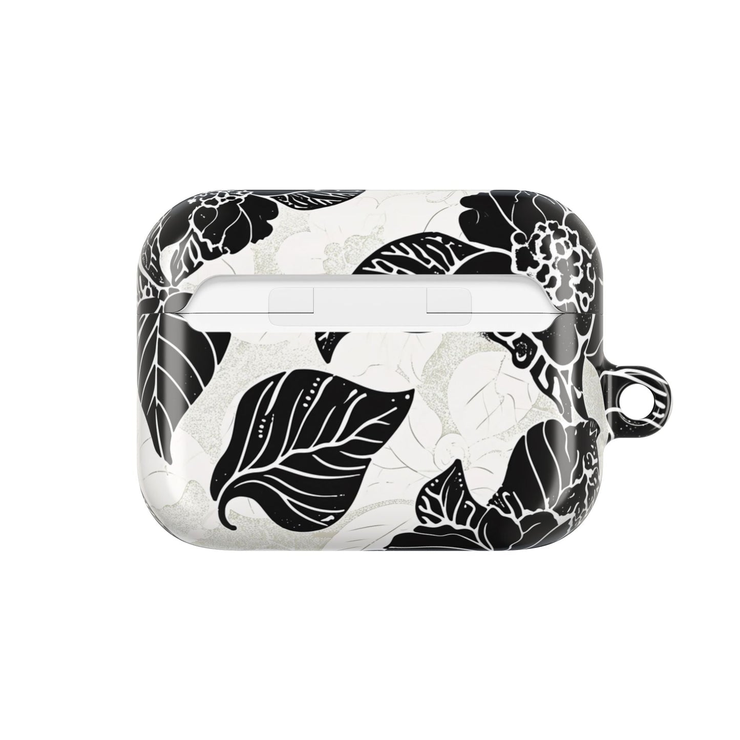 Floral Black & White AirPod Case – Elegant Monochrome Leaf Design - DIGITAL X