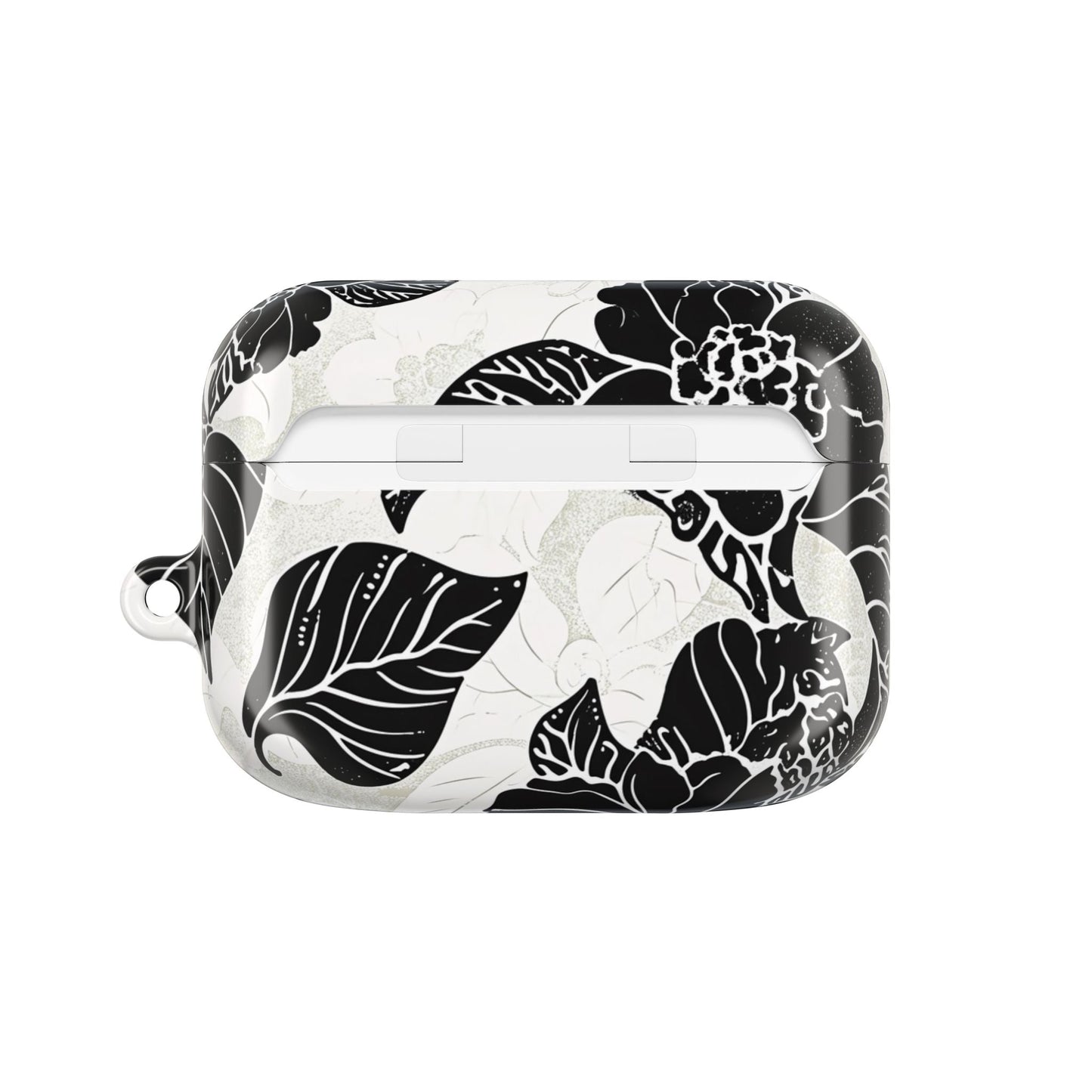 Floral Black & White AirPod Case – Elegant Monochrome Leaf Design - DIGITAL X