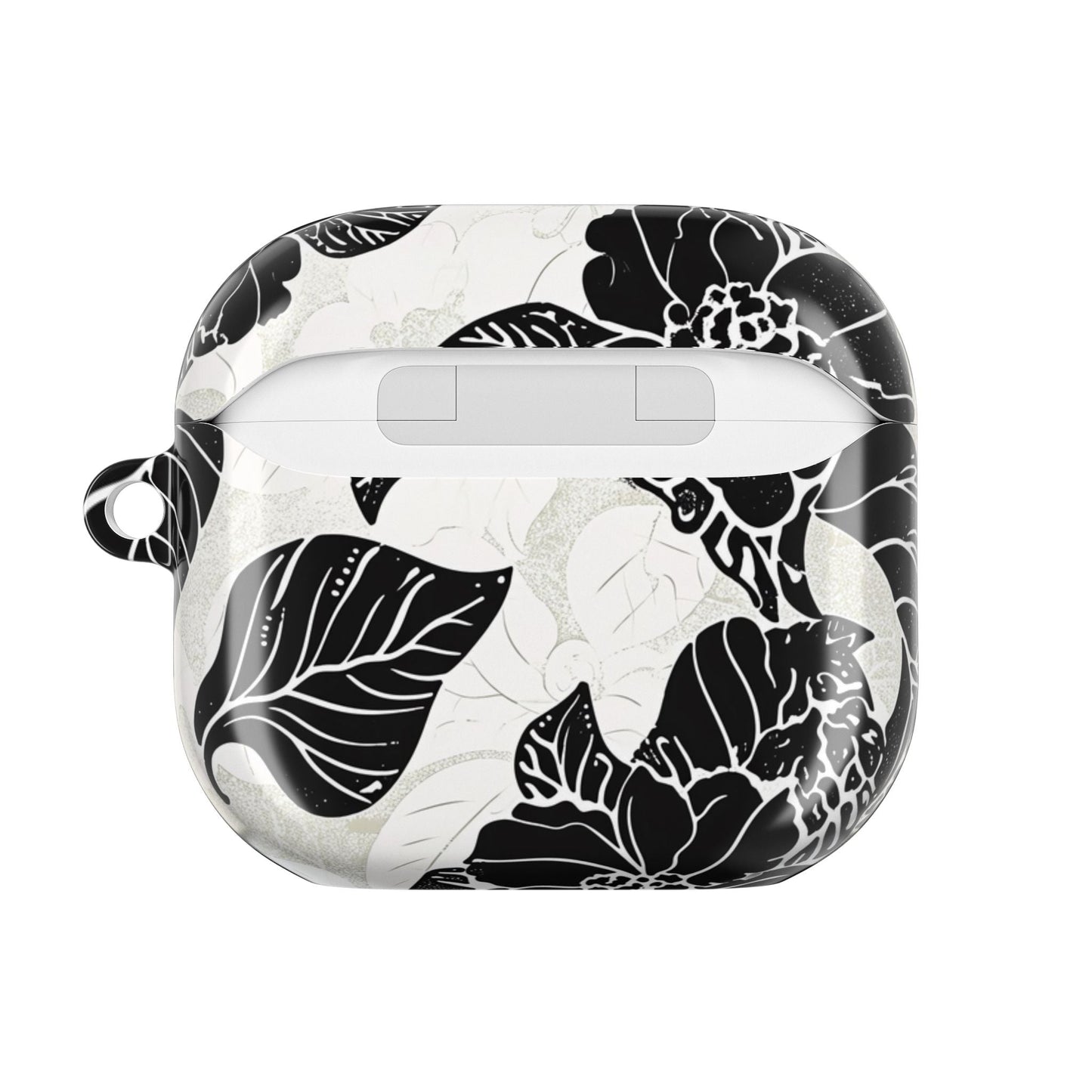 Floral Black & White AirPod Case – Elegant Monochrome Leaf Design - DIGITAL X