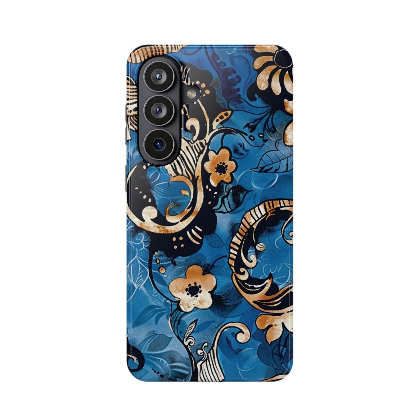 Floral Blue Paisley Magnetic Impact Phone Case - DIGITAL X