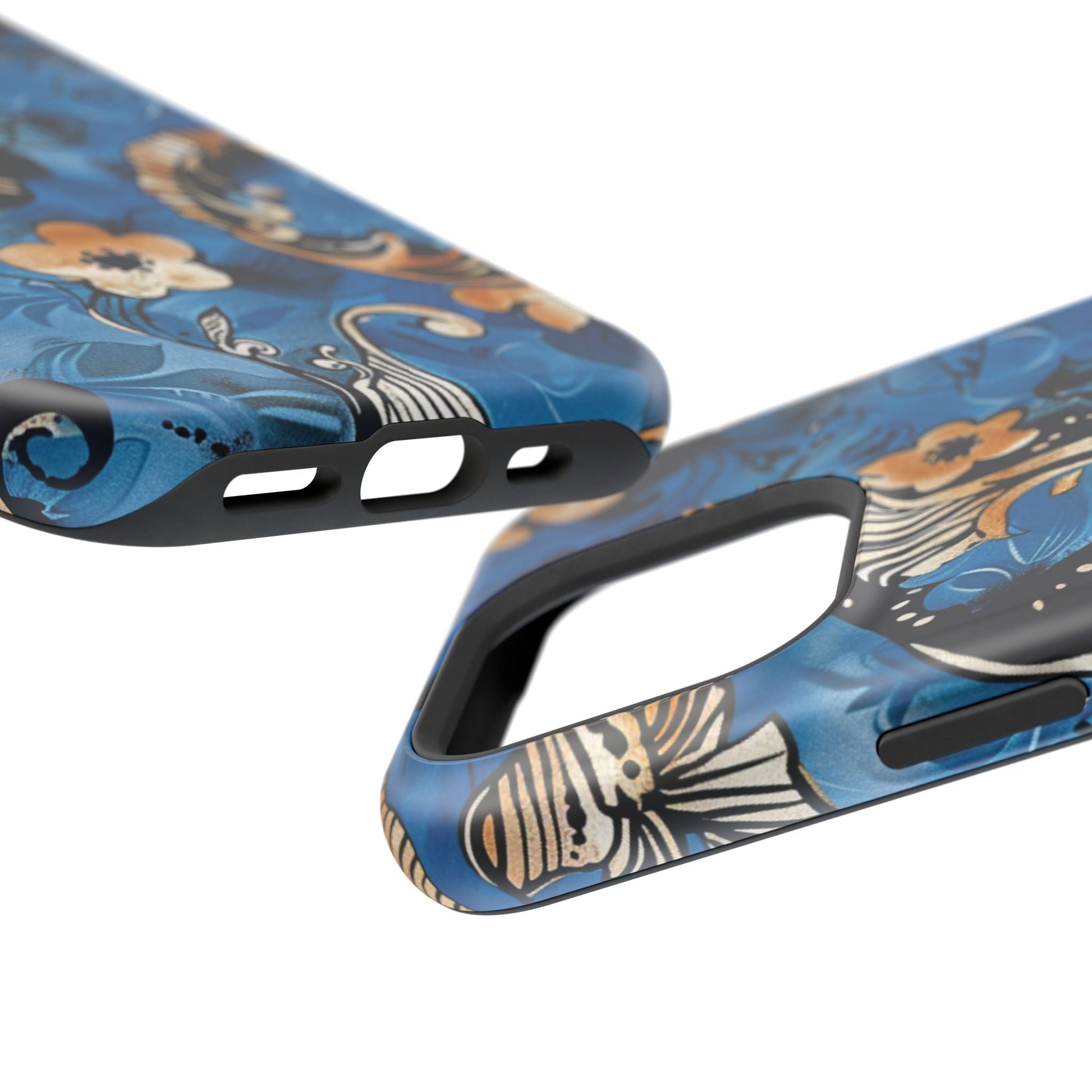 Floral Blue Paisley Magnetic Impact Phone Case - DIGITAL X