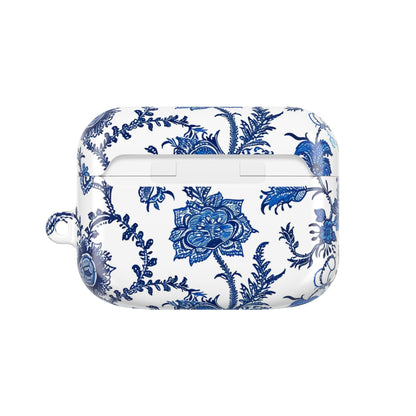 Floral Blue Porcelain AirPod Case — Vintage Delft - Style Protective Cover - DIGITAL X