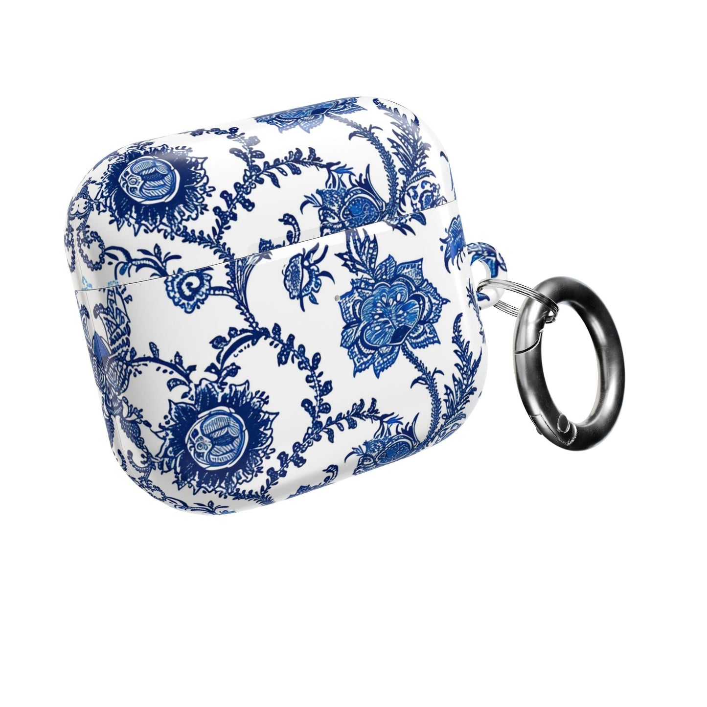Floral Blue Porcelain AirPod Case — Vintage Delft - Style Protective Cover - DIGITAL X