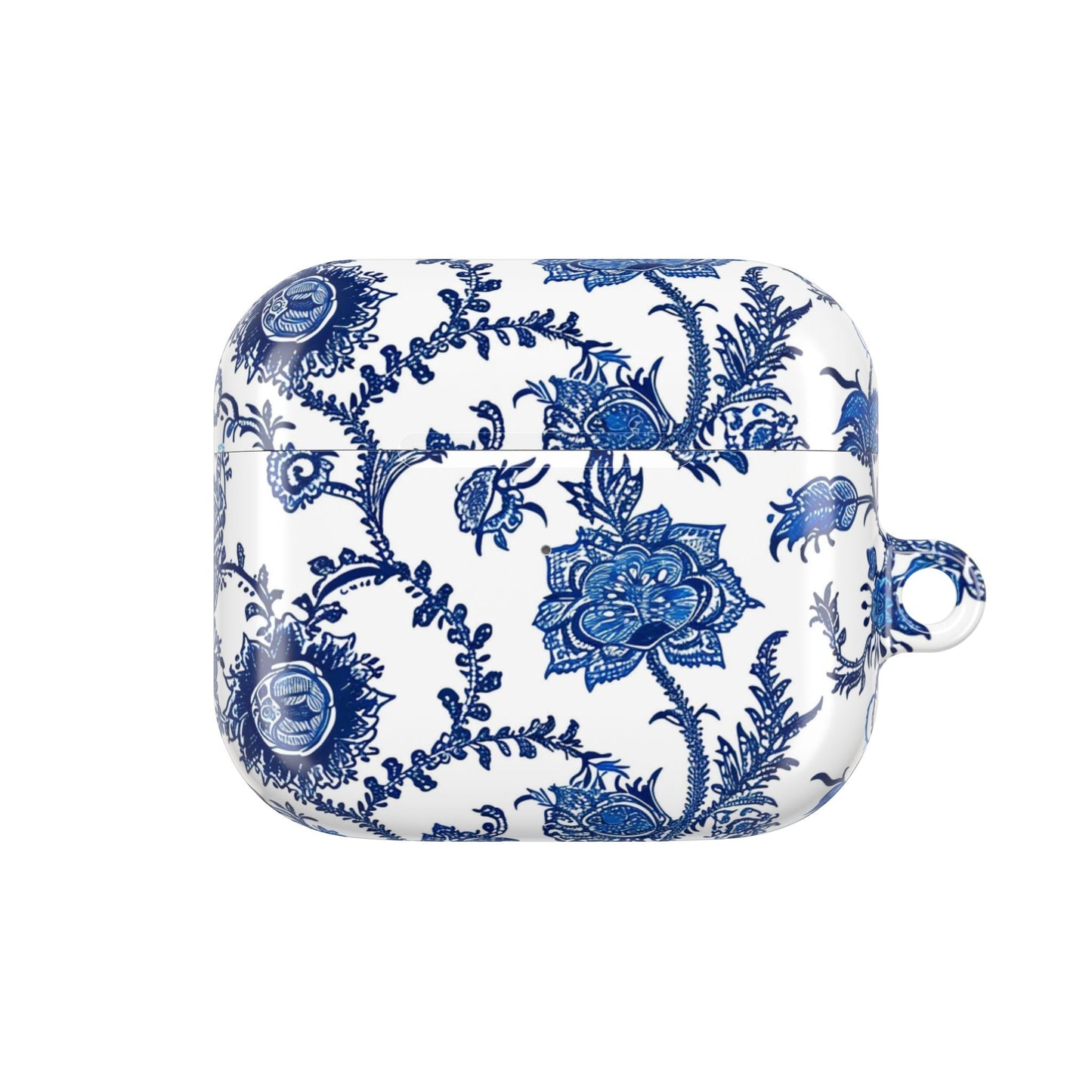 Floral Blue Porcelain AirPod Case — Vintage Delft - Style Protective Cover - DIGITAL X