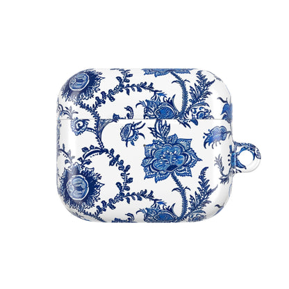 Floral Blue Porcelain AirPod Case — Vintage Delft - Style Protective Cover - DIGITAL X