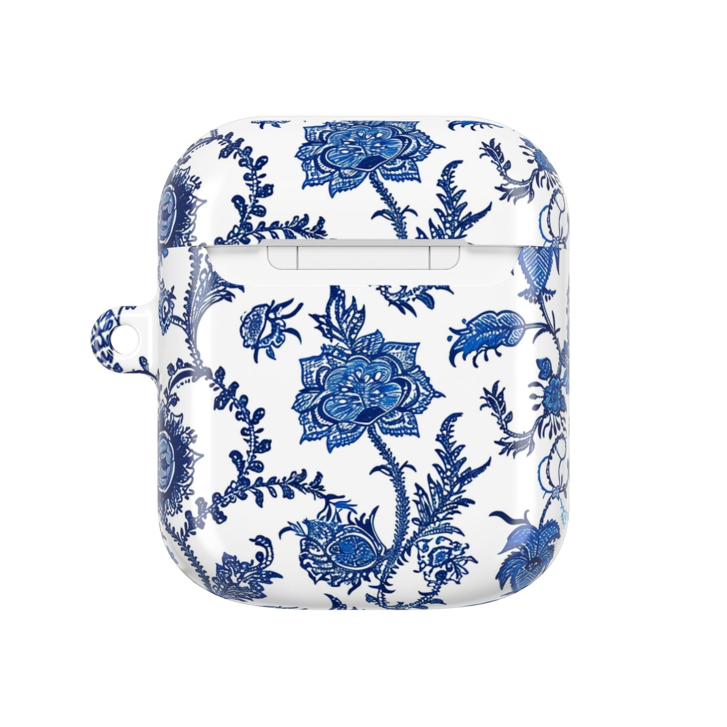 Floral Blue Porcelain AirPod Case — Vintage Delft - Style Protective Cover - DIGITAL X