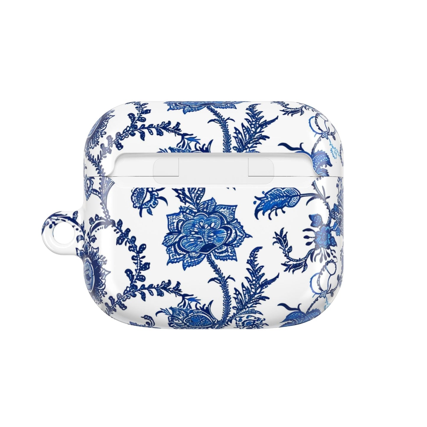 Floral Blue Porcelain AirPod Case — Vintage Delft - Style Protective Cover - DIGITAL X