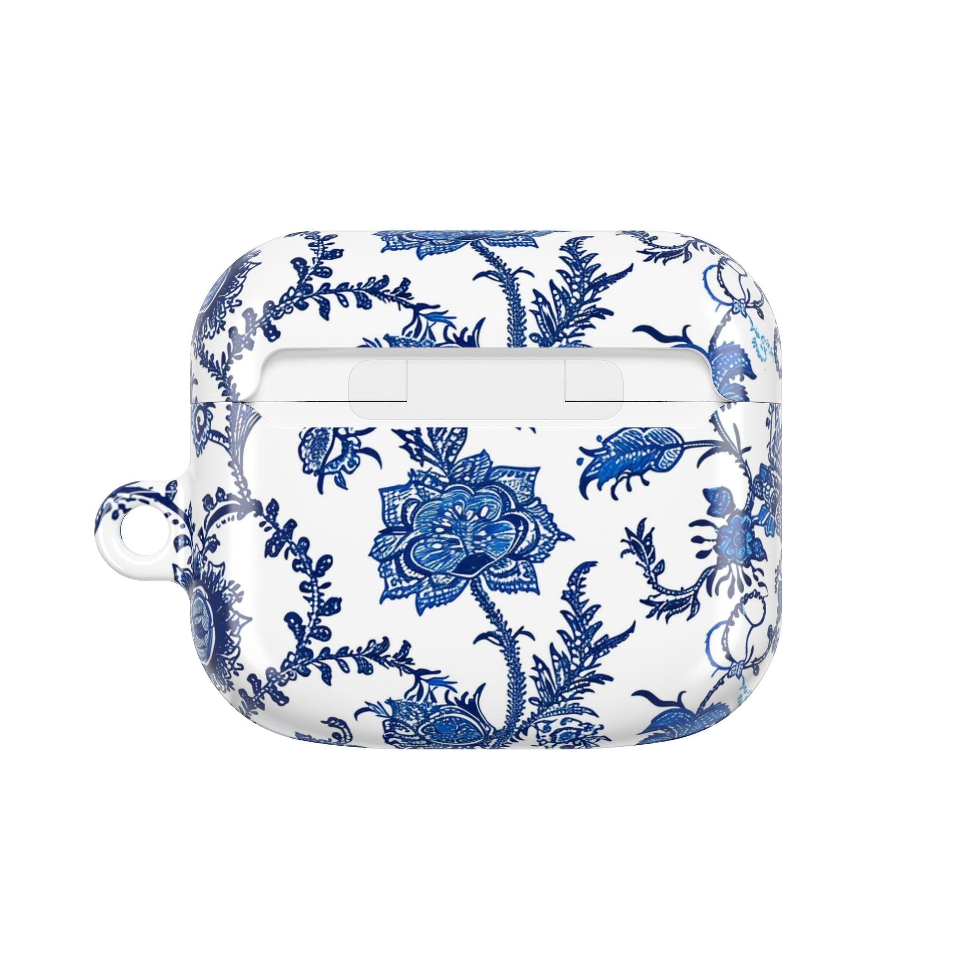 Floral Blue Porcelain AirPod Case — Vintage Delft - Style Protective Cover - DIGITAL X