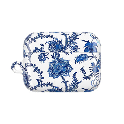 Floral Blue Porcelain AirPod Case — Vintage Delft - Style Protective Cover - DIGITAL X