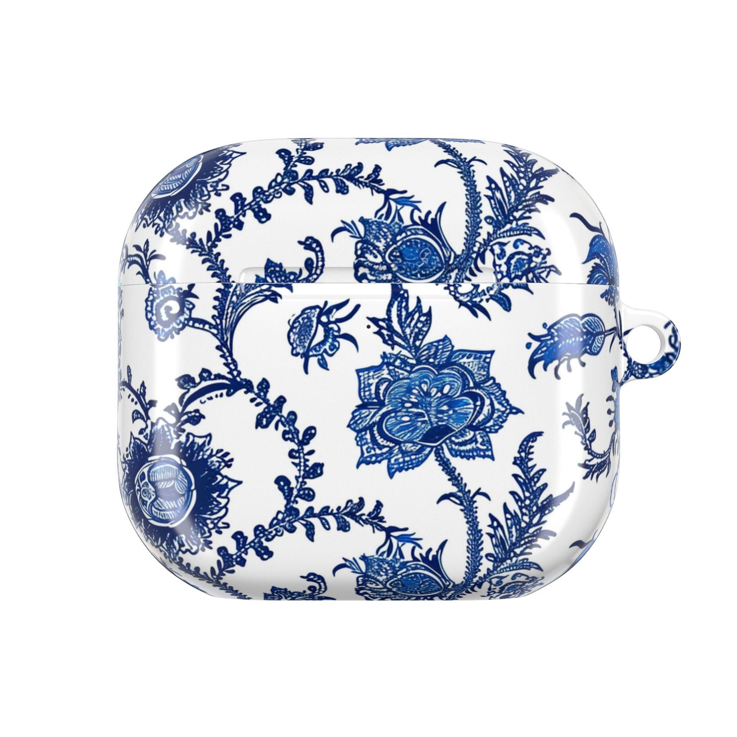 Floral Blue Porcelain AirPod Case — Vintage Delft - Style Protective Cover - DIGITAL X