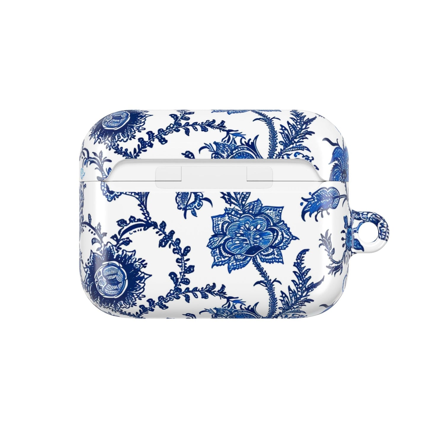 Floral Blue Porcelain AirPod Case — Vintage Delft - Style Protective Cover - DIGITAL X