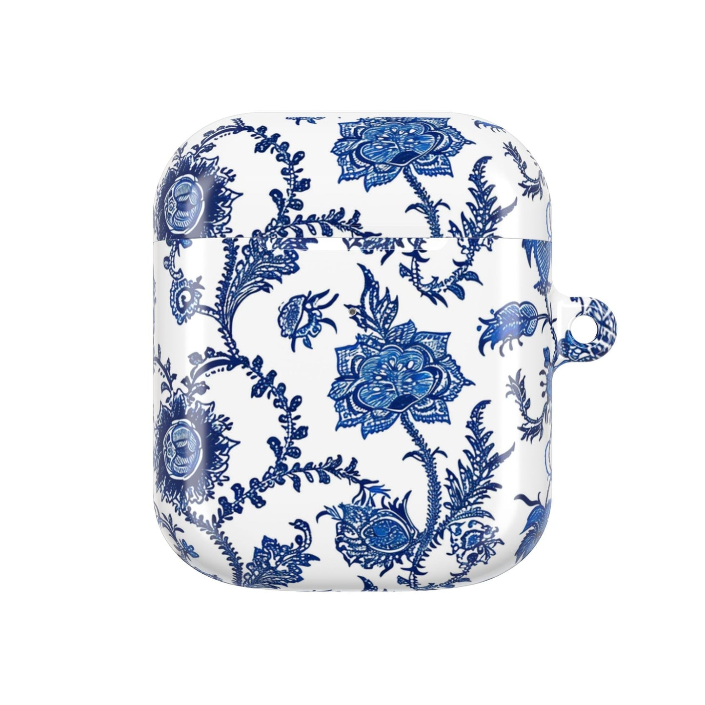 Floral Blue Porcelain AirPod Case — Vintage Delft - Style Protective Cover - DIGITAL X