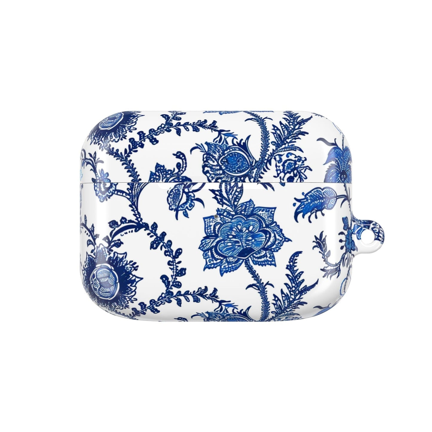 Floral Blue Porcelain AirPod Case — Vintage Delft - Style Protective Cover - DIGITAL X