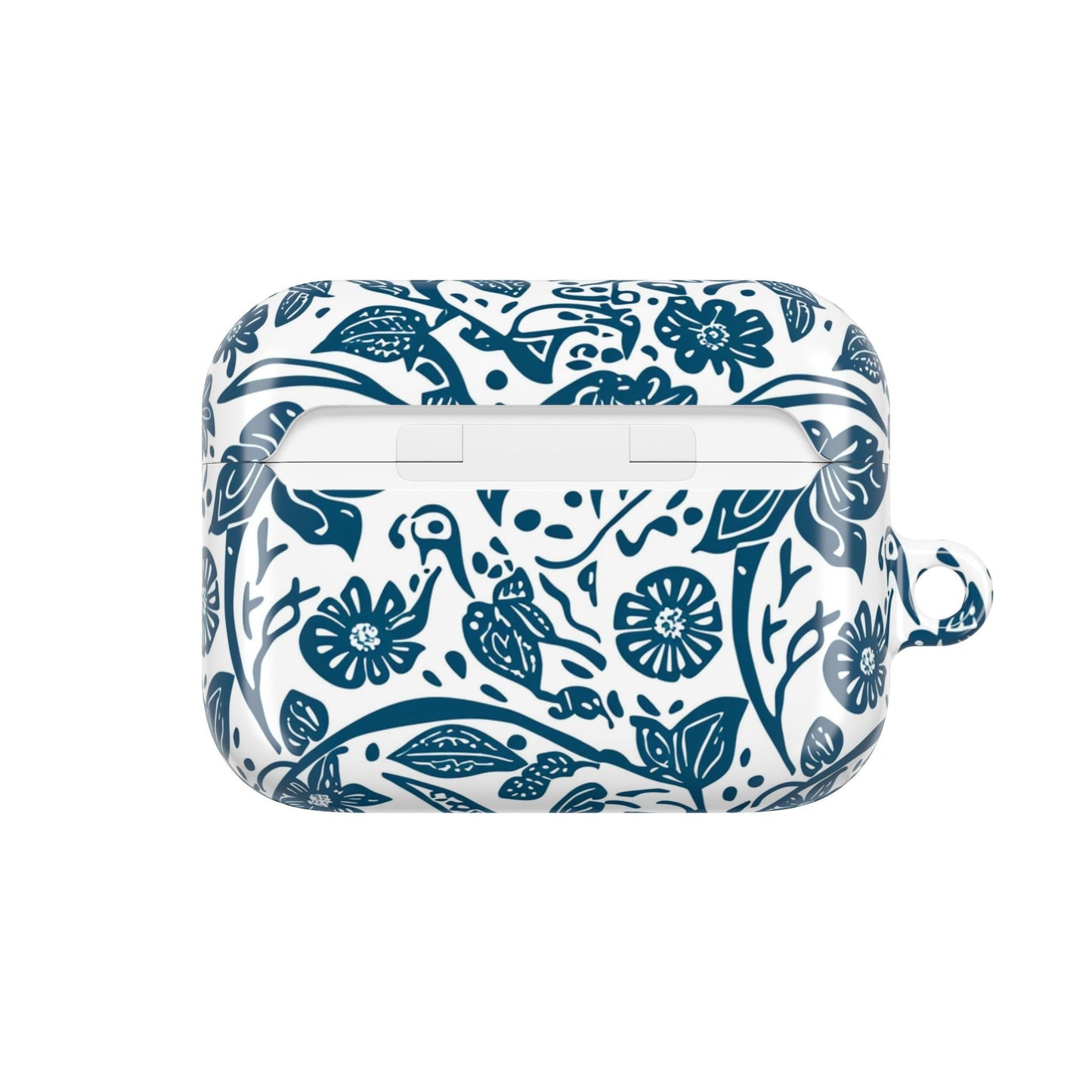 Floral Blue Vine AirPod Case — Protective Botanical Pattern Cover - DIGITAL X