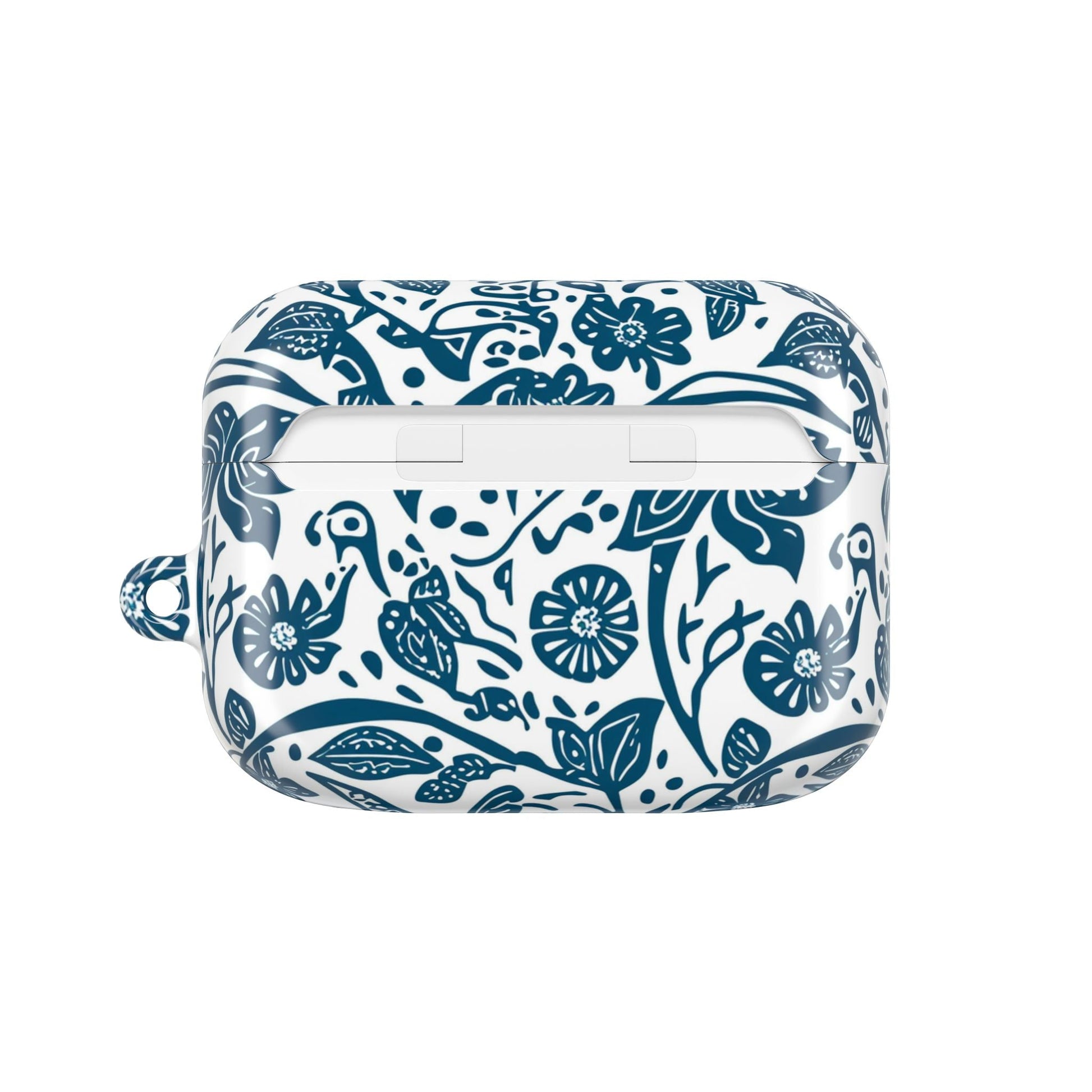 Floral Blue Vine AirPod Case — Protective Botanical Pattern Cover - DIGITAL X