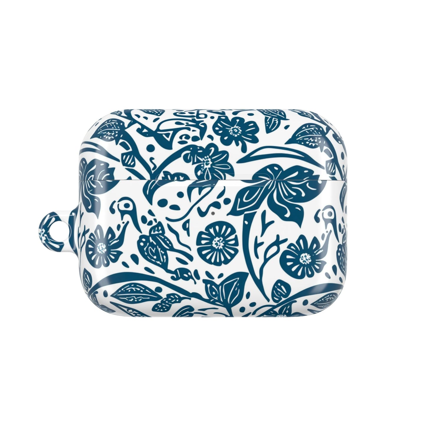 Floral Blue Vine AirPod Case — Protective Botanical Pattern Cover - DIGITAL X