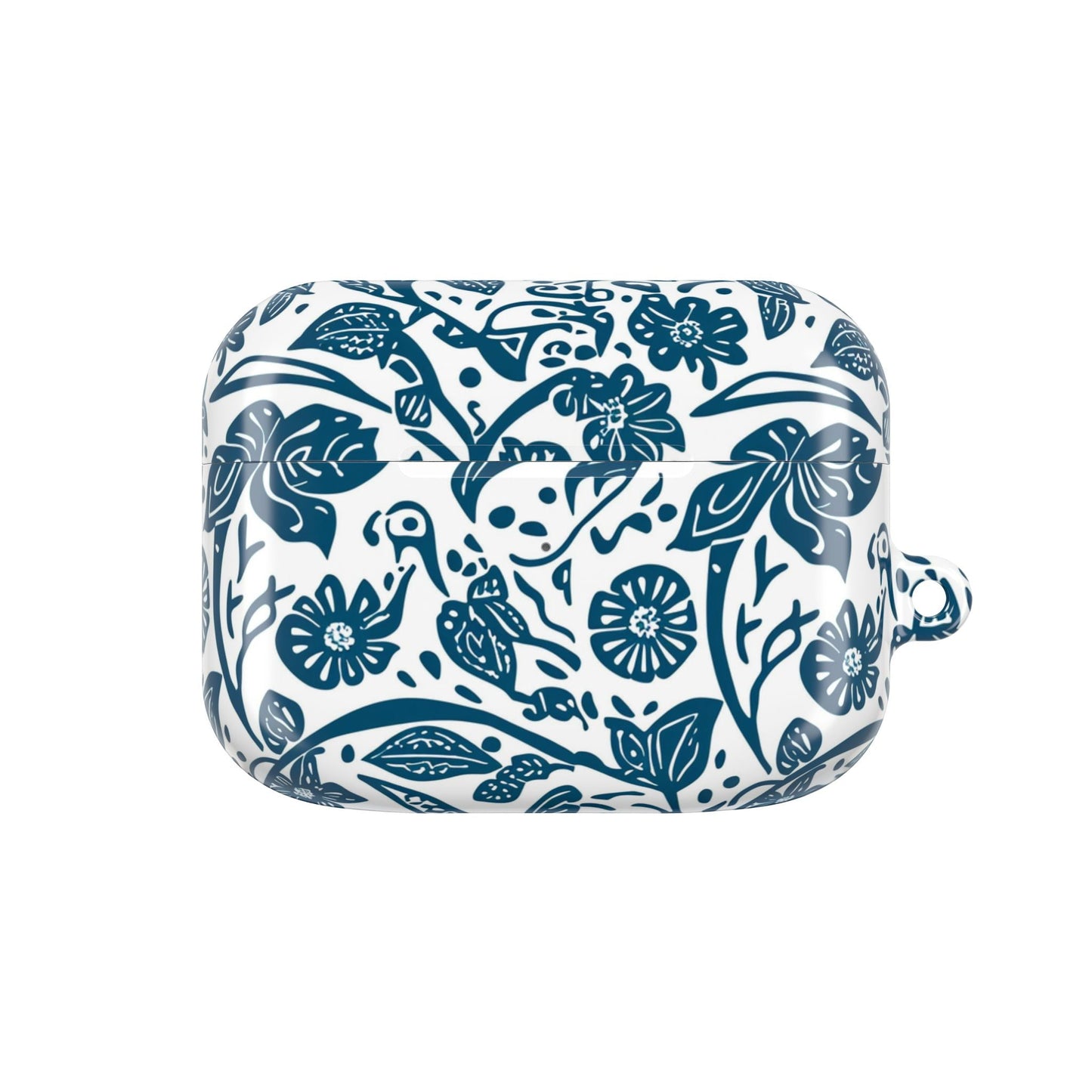 Floral Blue Vine AirPod Case — Protective Botanical Pattern Cover - DIGITAL X