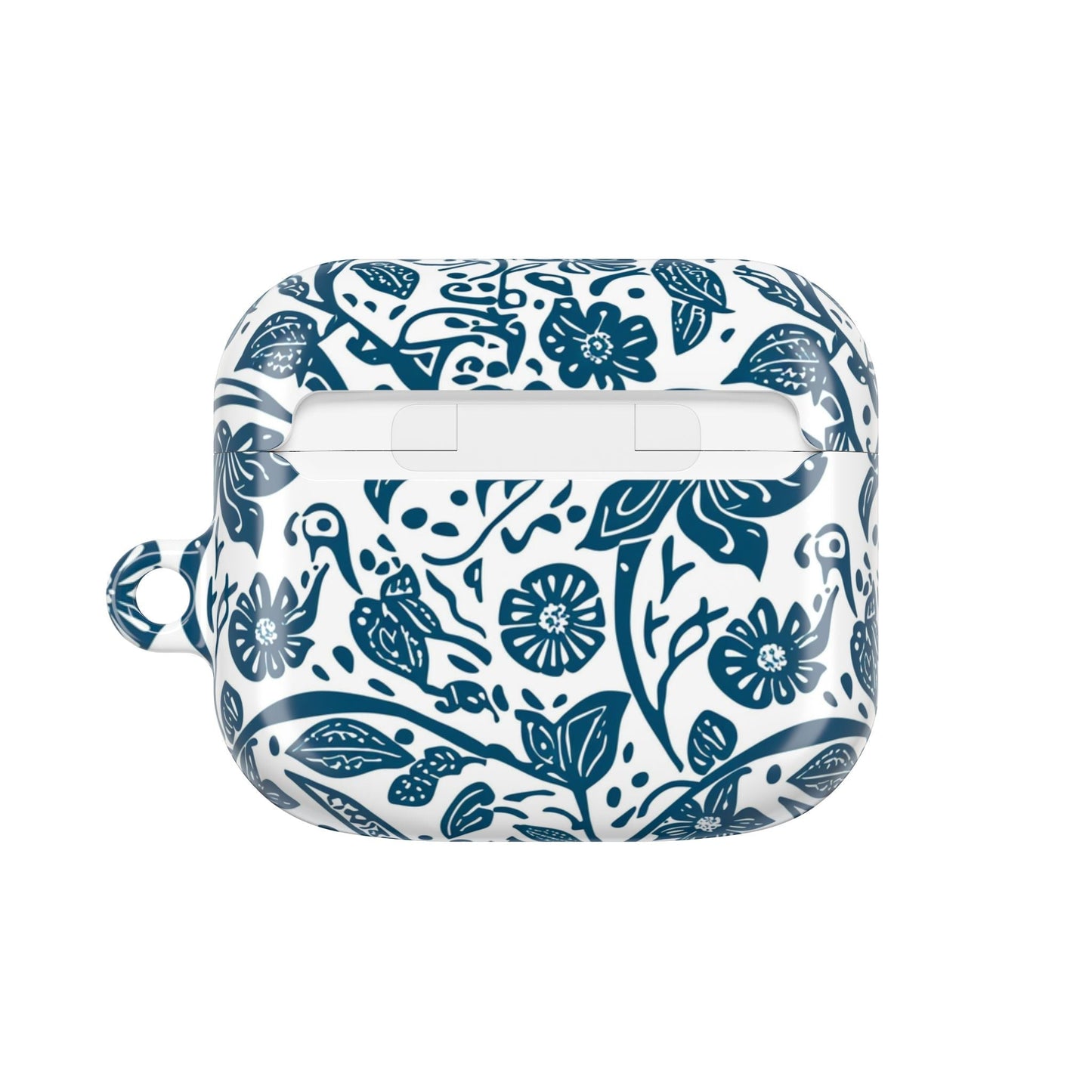 Floral Blue Vine AirPod Case — Protective Botanical Pattern Cover - DIGITAL X