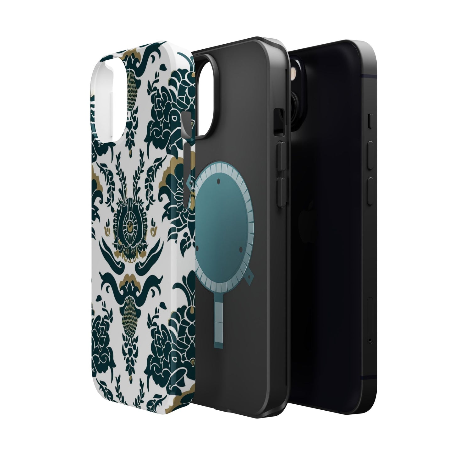 Floral Damask Magnetic Impact - Resistant Phone Case - DIGITAL X