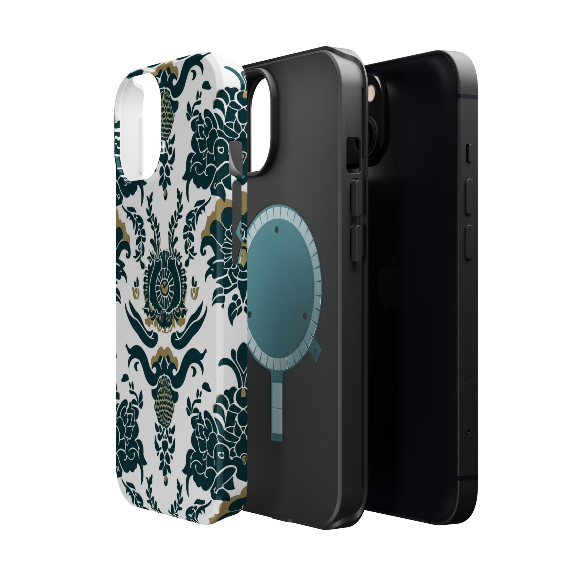 Floral Damask Magnetic Impact - Resistant Phone Case - DIGITAL X